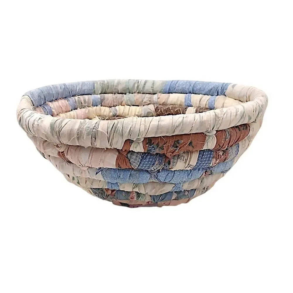 Beautiful Handmade Rag Basket 11.5